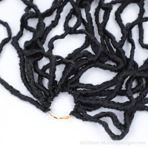 faux locs crochet extension goddess locs braids black color natural style twist braids